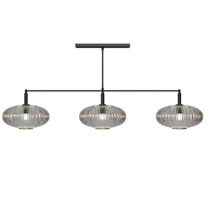 RAM Game Room Prohibition 54" 3 Shade Billiard Light Matte Black/Smoke - Game Room Spot