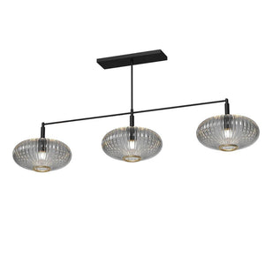 RAM Game Room Prohibition 54" 3 Shade Billiard Light Matte Black - Game Room Spot