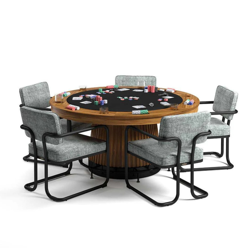 RAM Game Room Prohibition 60" Poker Table with Game/Dining Chairs - Game Room Spot