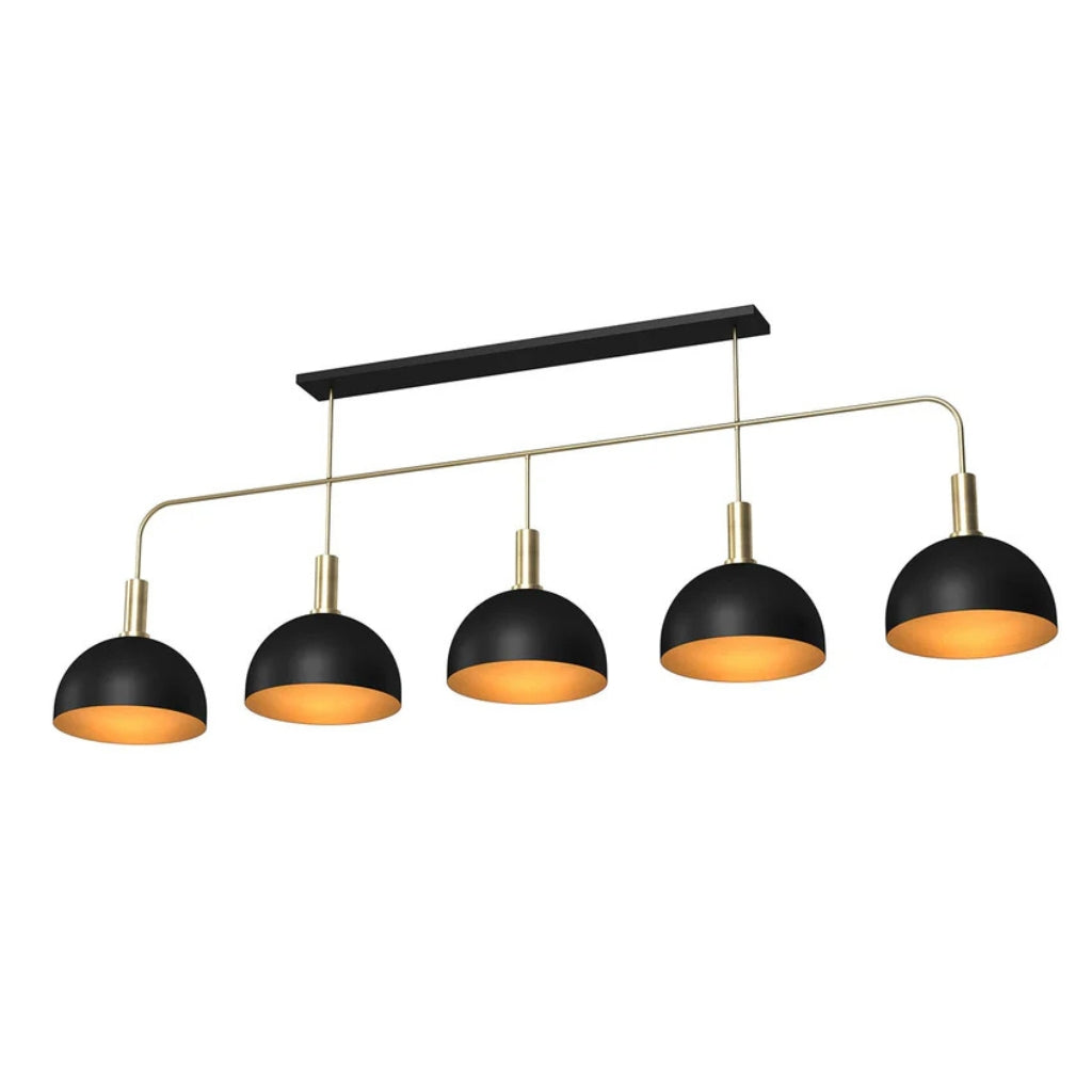 RAM Game Room Prohibition 80" 5 Metal Shade Billiard Light - Game Room Spot