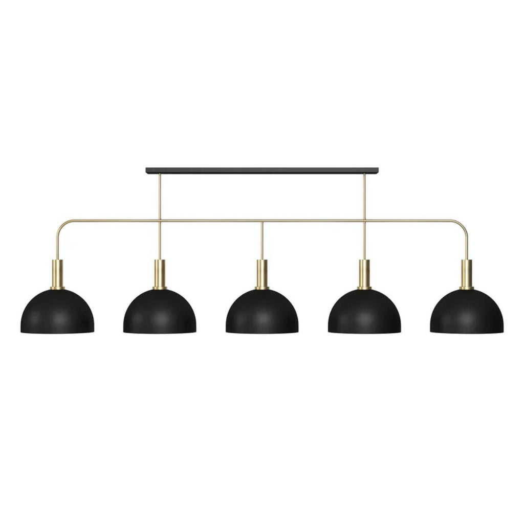 RAM Game Room Prohibition 80" 5 Metal Shade Billiard Light - Game Room Spot