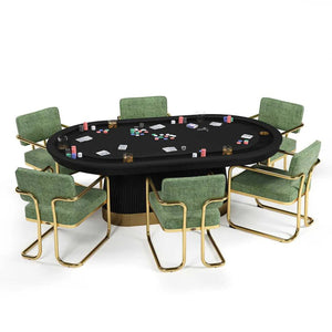 RAM Game Room Prohibition 84" Texas Hold'Em Poker Table with Chairs - Game Room Spot