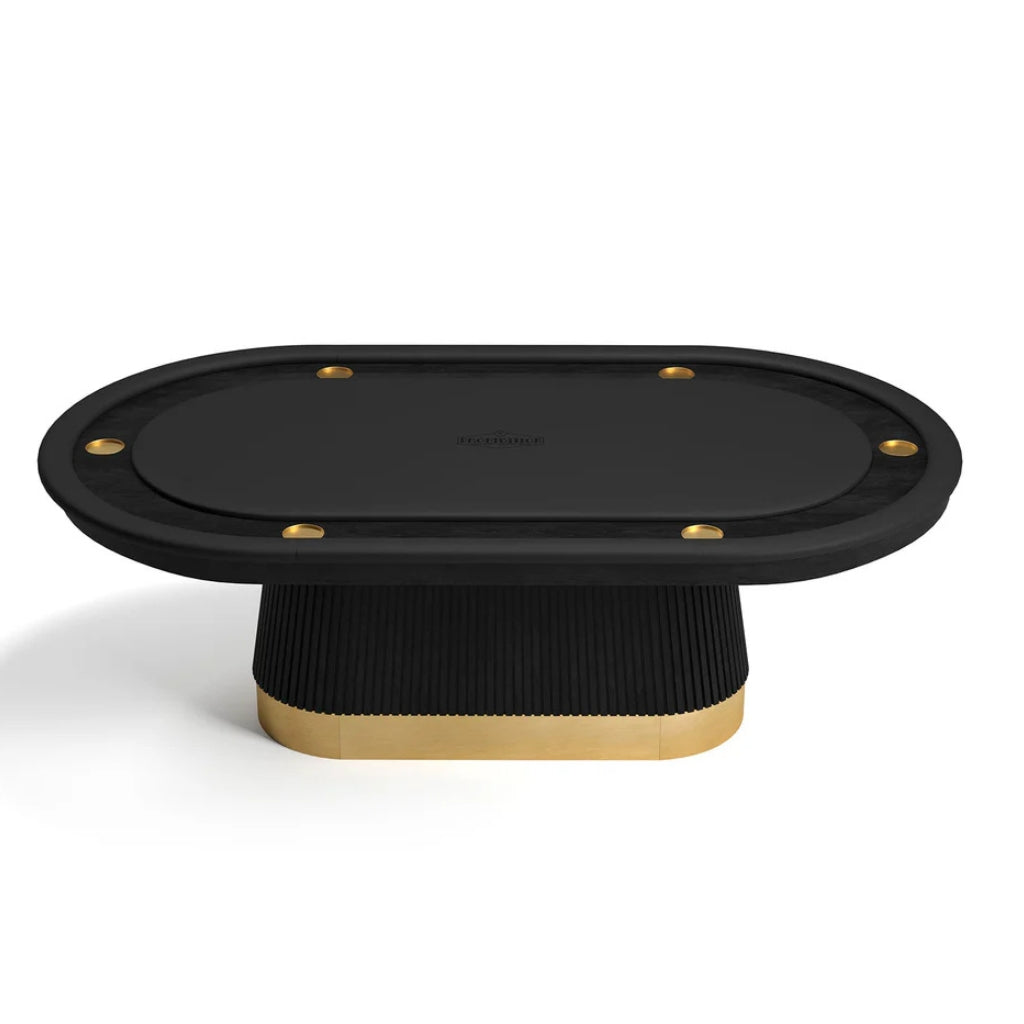 RAM Game Room Prohibition 84" Texas Hold'Em Poker Table in Matte Black - Game Room Spot