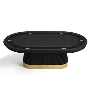 RAM Game Room Prohibition 84" Texas Hold'Em Poker Table in Matte Black - Game Room Spot