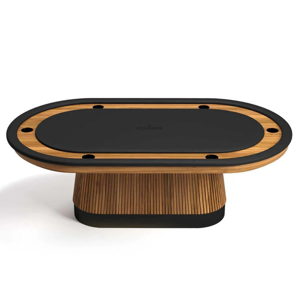 RAM Game Room Prohibition 84" Texas Hold'Em Poker Table in Matte Walnut - Game Room Spot