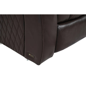 Valencia Tuscany Brown leather armchair with quilted diamond pattern.