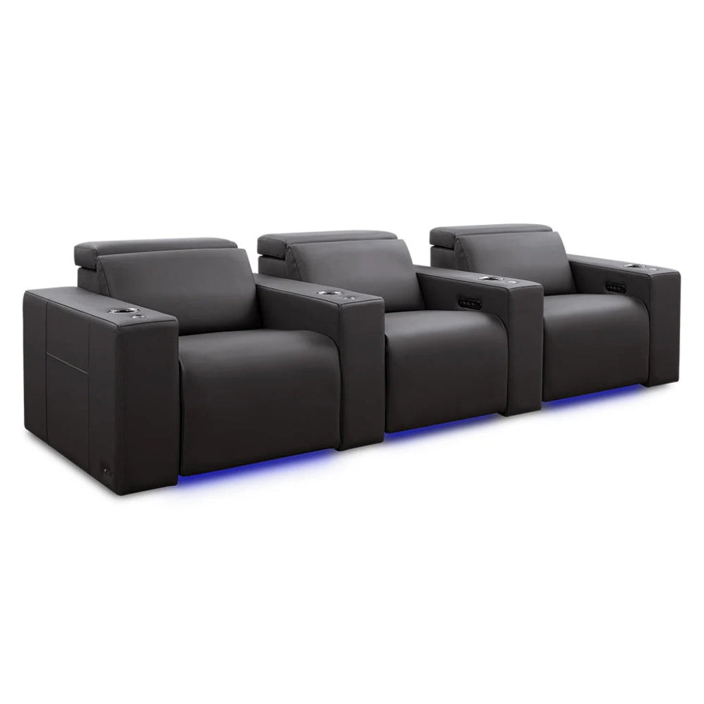Valencia Barcelona Grand Ultimate Luxury Edition Home Theater Seating Row of 3 - Game Room Spot