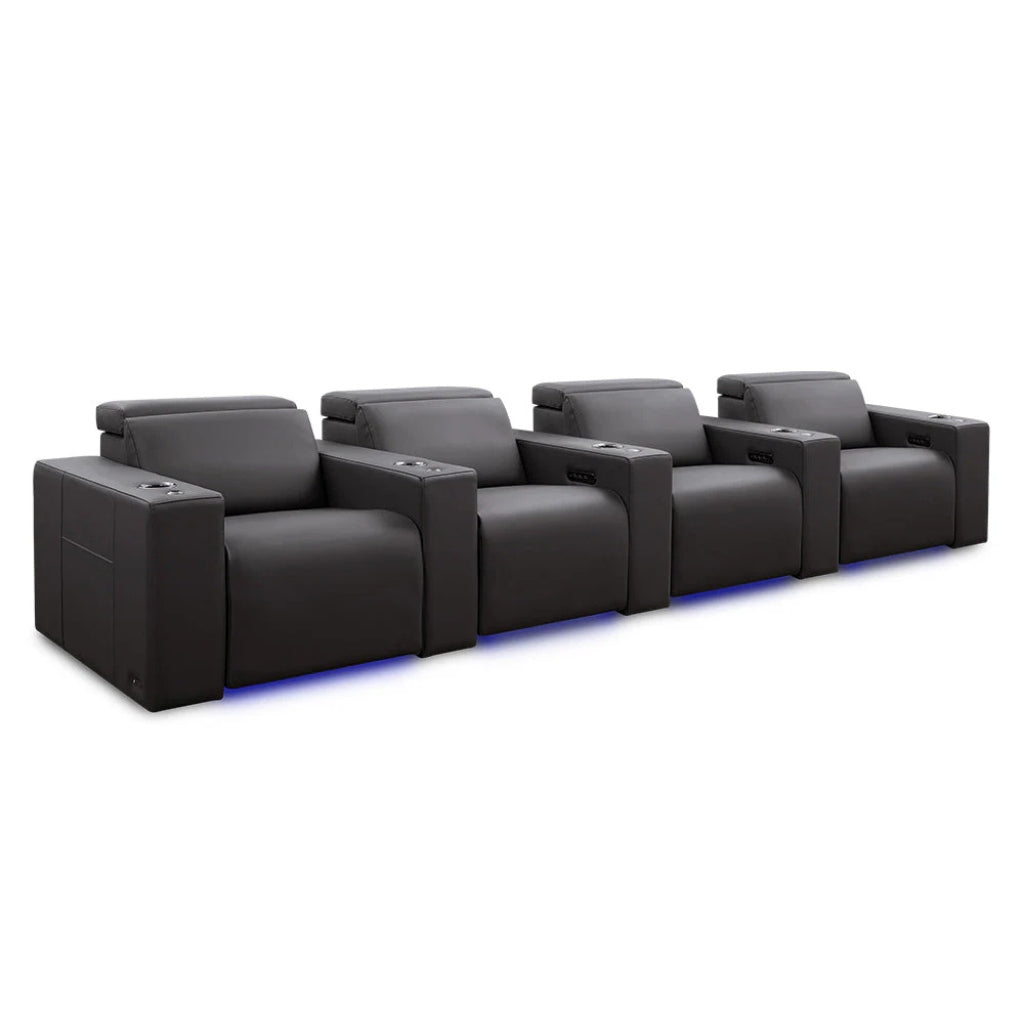 Valencia Barcelona Grand Ultimate Luxury Edition Home Theater Seating Row of 4 - Game Room Spot