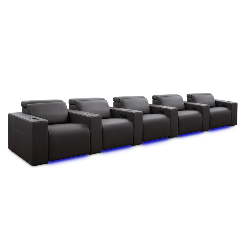 Valencia Barcelona Grand Ultimate Luxury Edition Home Theater Seating Row of 5 - Game Room Spot