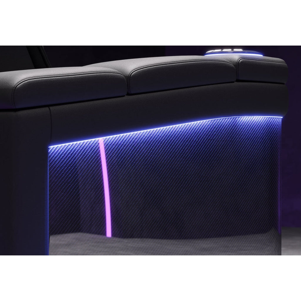 Valencia Monza Carbon Fiber Home Theater Seating Side Panel - Game Room Spot