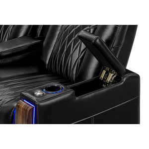 Valencia Tuscany Executive Heat & Massage Home Theater Seating Arm Storage - Game Room Spot
