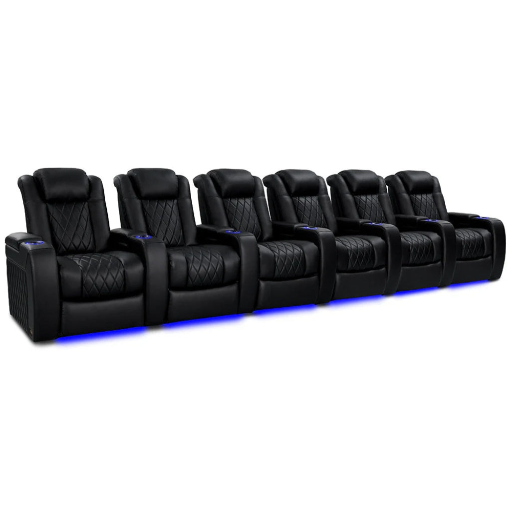 Valencia Tuscany Heat & Massage Home Theater Seating Row of 6 - Game Room Spot