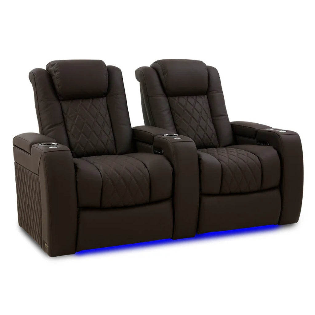 Valencia Tuscany Ultimate Edition Home Theater Seating Dark Roast Row of 2 - Game Room Spot