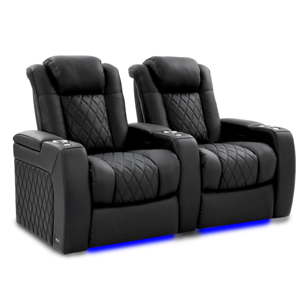 Valencia Tuscany Ultimate Edition Home Theater Seating Onyx Row of 2 - Game Room Spot