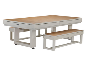 American Heritage Billiards Lanai Oyster Grey Outdoor Full Set Pool Table