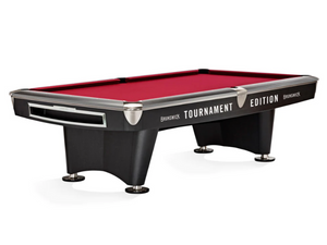 Brunswick Billiards Gold Crown VI Tournament Matte Black Pool Table with Drop Pocket