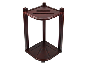 Imperial Double Thick Corner Cue Rack in Mahogany