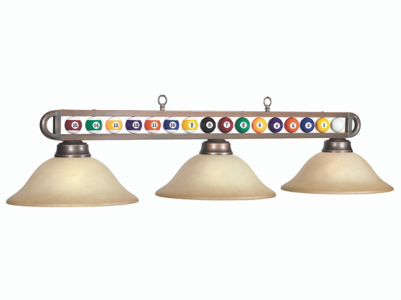 RAM Game Room 55" Bronze Billiard Ball 3 LT Fixture