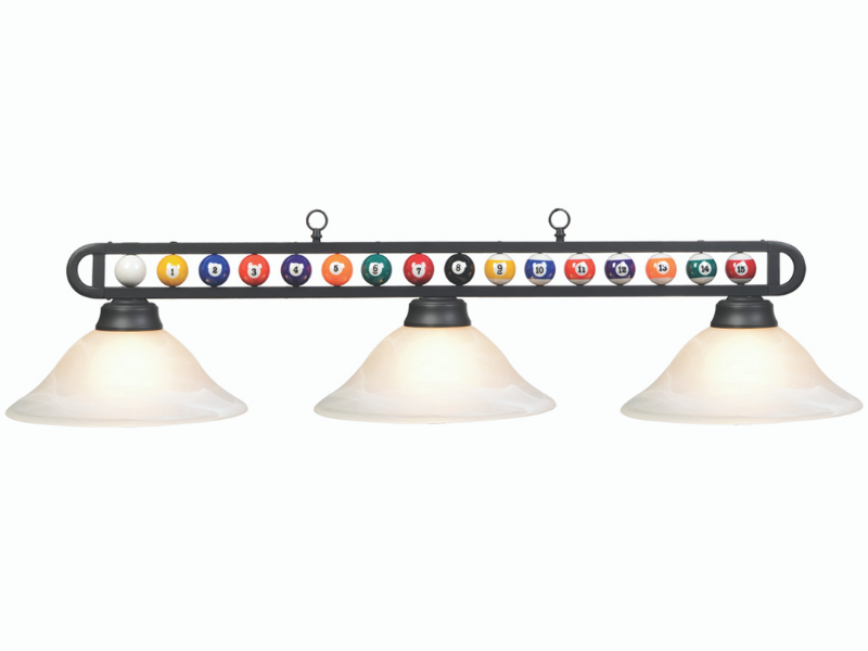RAM Game Room 55" MB/White Billiard Ball Fixture