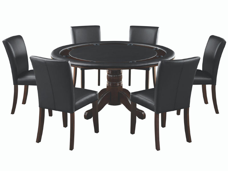 RAM Game Room 60" 2 in 1 Game Table with 6 Game/Dining Chairs