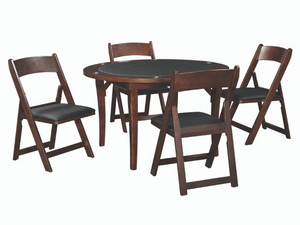 RAM Game Room 48" Folding Game Table Set with 4 Chairs