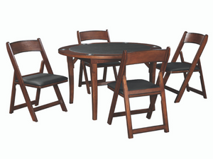 RAM Game Room 48" Folding Game Table Set with 4 Chairs