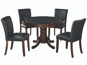 RAM Game Room 48" Game Table Set with 4 Game/Dining Chairs