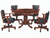 RAM Game Room 48" Game Table Set with 4 Swivel Game Chairs