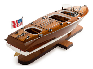 Authentic Models Triple Cockpit Wood Model Boat