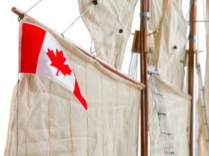 Authentic Models Bluenose II Painted Wood Model Boat