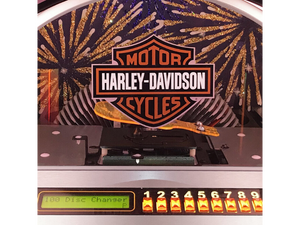 Rock-Ola Bubbler Harley-Davidson CD Jukebox Brushed Aluminum CD6E-HDF