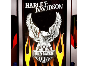 Rock-Ola Bubbler Harley-Davidson CD Jukebox Brushed Aluminum CD6E-HDF