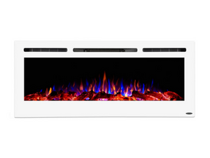 Touchstone Sideline 50" White Recessed Electric Fireplace