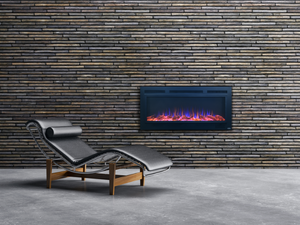 Touchstone Sideline 50" Steel Recessed Electric Fireplace