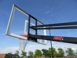 First Team Force In Ground Adjustable Basketball Goal's Close-Up View