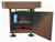 Hathaway Challenger 12 Foot Shuffleboard Table's Opened Cabinet