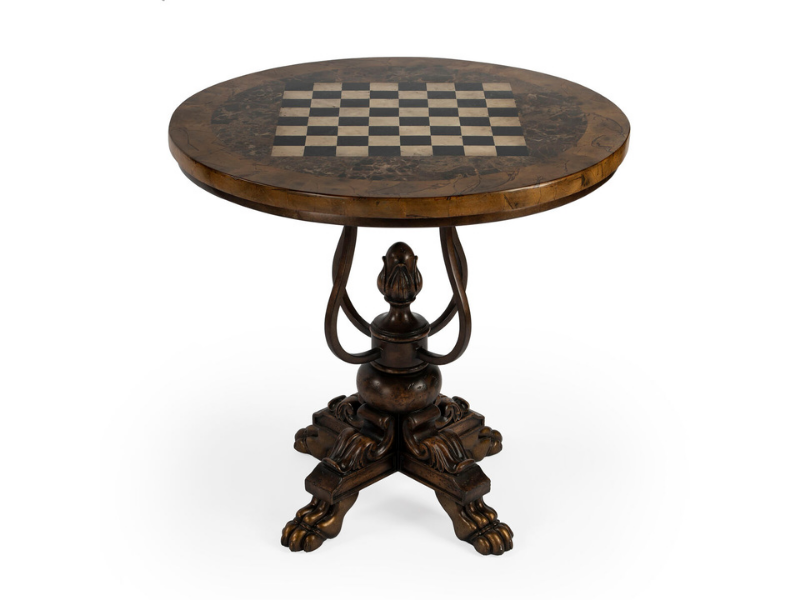 Butler Specialty Company Carlyle Fossil Stone Round Game Table