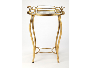 Butler Specialty Company Judith Antique Gold Game Table's Side View