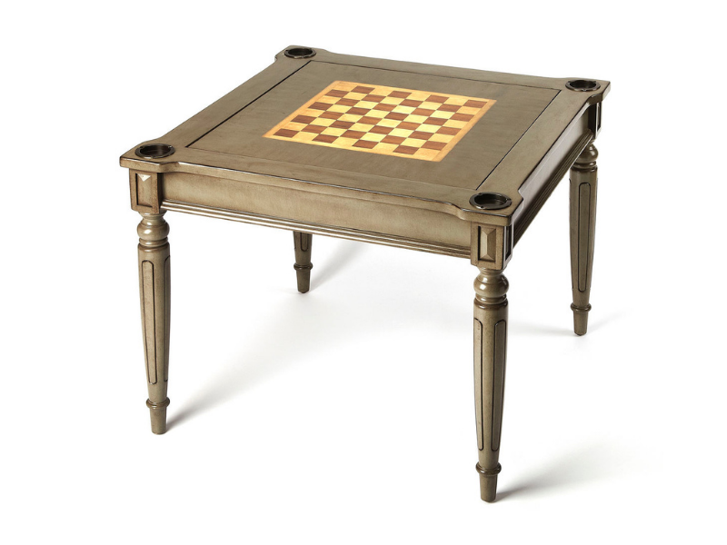 Butler Specialty Company Vincent Silver Satin Multi-Game Card Table