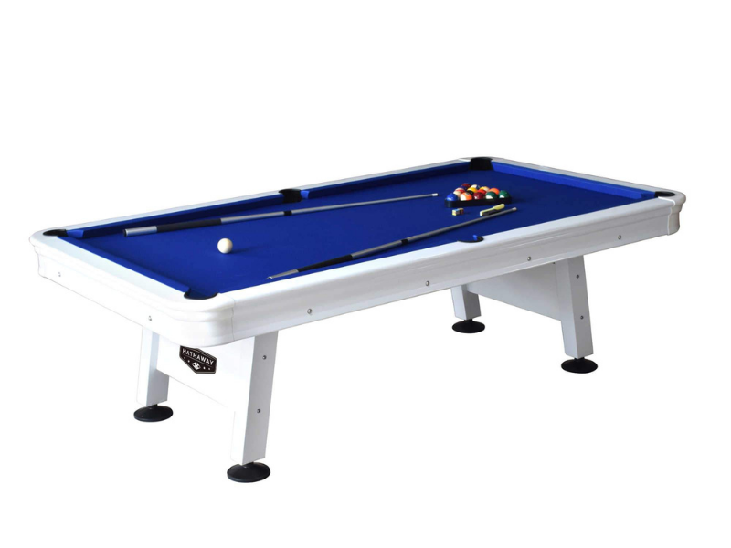 Hathaway Alpine 8 Foot Outdoor Pool Table with Aluminum Rails & Waterproof Felt