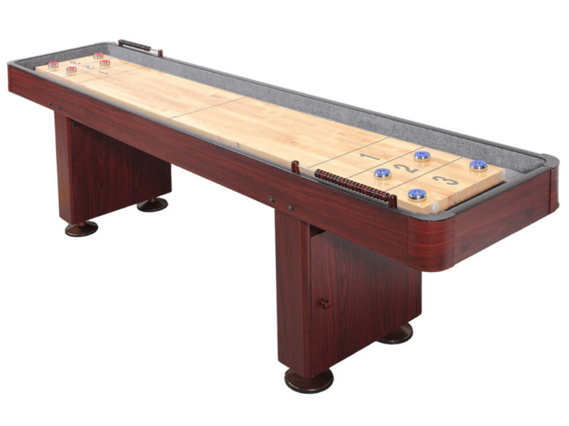 Hathaway Challenger 9 Foot Shuffleboard Table in Dark Cherry