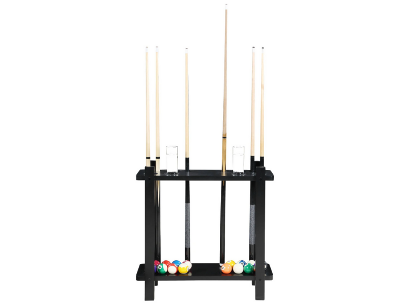 Hathaway Classic Floor Billiard Pool Cue Rack in Black