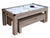 Hathaway Driftwood 7 Foot Air Hockey with Benches