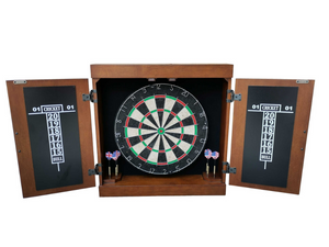 Hathaway Farmington Bristle Dartboard and Cabinet Set