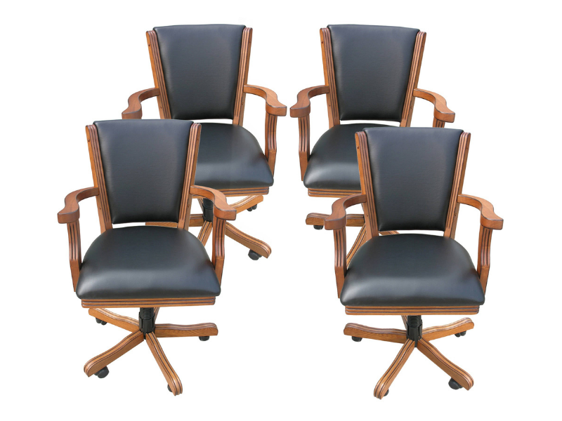 Hathaway Kingston 4 Arm Chairs - oak finish
