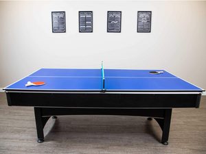 Hathaway Maverick 7 Foot Pool Table with Table Tennis Top on Display