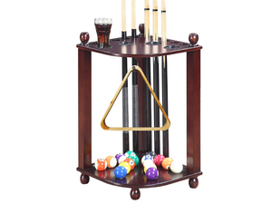 Hathaway Regent 28-in Corner Floor Billiard Cue Rack in Mahogany