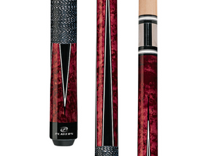 Players Crimson Birdseye Maple with Black & White Points Graphic Cue