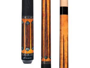 Players Gold Stained Maple with 6pt Cocobolo and Mother-of-Pearl Graphic Cue