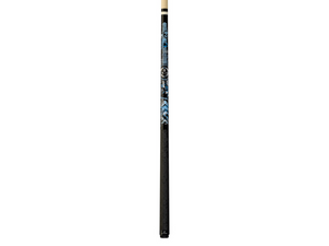 Players Midnight Black with Blue & White Anarchy Skulls Graphic Cue